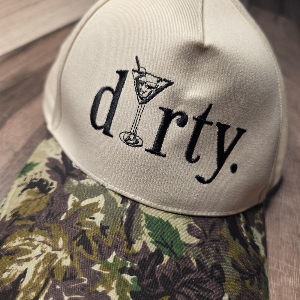 Unbranded Dirty Martini Hat Unisex OS Beige Camo Excellent Strapback Cap